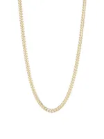 Solid 14K Gold Cuban Chain Necklace