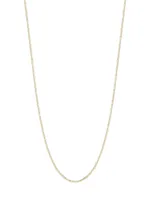 Solid 14K Gold Wheat Chain Necklace