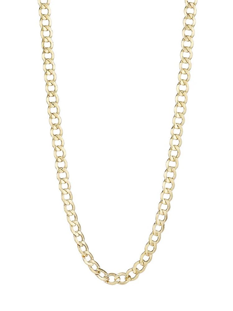 14K Gold Curb Chain Necklace