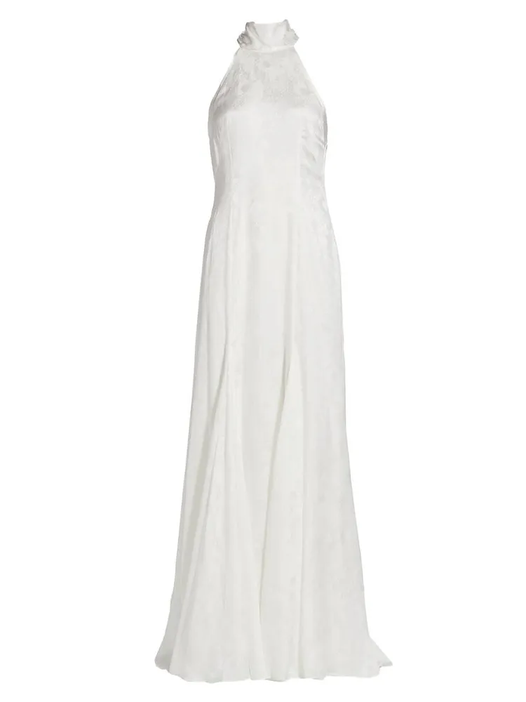 Maya Silk-Blend A-Line Gown