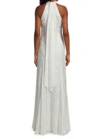 Maya Silk-Blend A-Line Gown