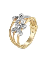 Marrakech Onde Two-Tone 18K Gold & Diamond Ring