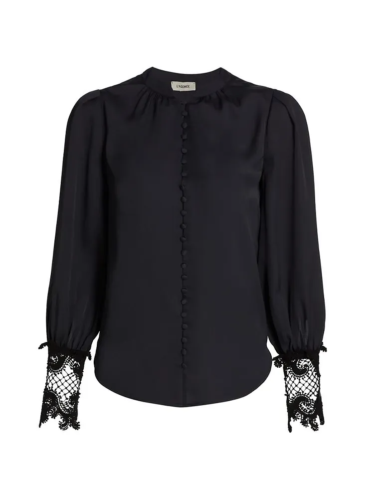 Ava Lace Cuff Blouse