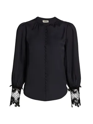 Ava Lace Cuff Blouse