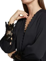 Ava Lace Cuff Blouse