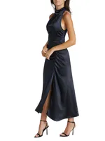 Inez Satin Halter Dress