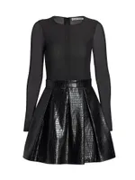 Chara Vegan Leather Party Dress