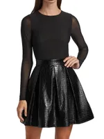 Chara Vegan Leather Party Dress