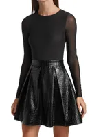 Chara Vegan Leather Party Dress