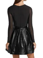 Chara Vegan Leather Party Dress