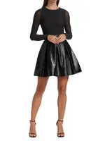 Chara Vegan Leather Party Dress