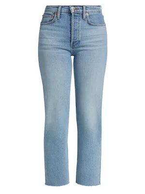 High-Rise Straight-Fit Jeans