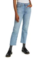 High-Rise Straight-Fit Jeans