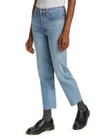 High-Rise Straight-Fit Jeans