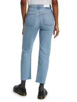 High-Rise Straight-Fit Jeans