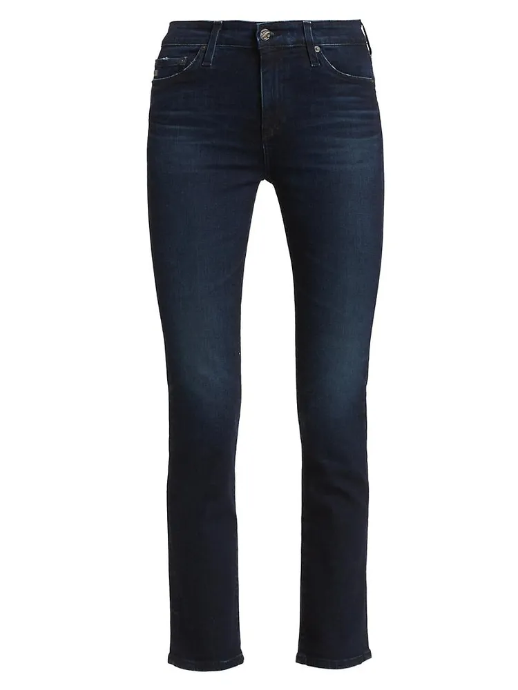 Mari High-Rise Stretch Straight Jeans