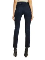 Mari High-Rise Stretch Straight Jeans