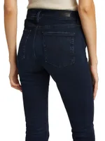 Mari High-Rise Stretch Straight Jeans