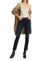 Mari High-Rise Stretch Straight Jeans