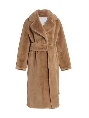 Faux Fur Belted Coat