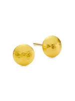 Spell 24K Yellow Gold Domed Stud Earrings
