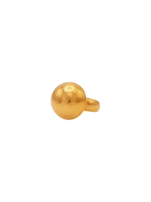 Spell 24K Gold Large Hammered Ring