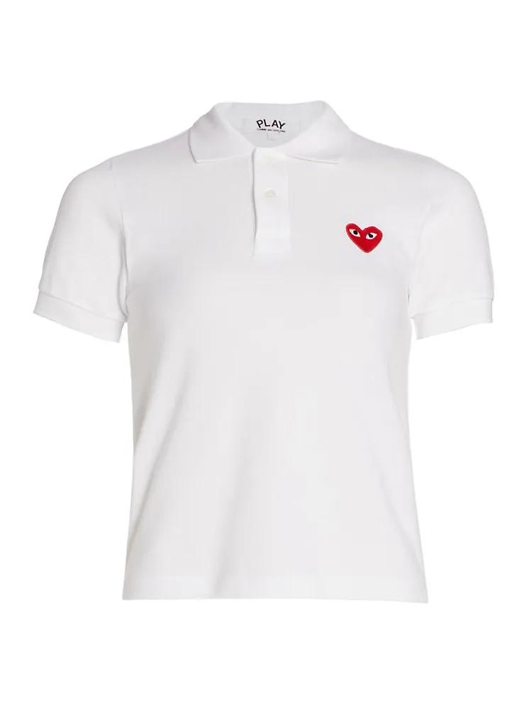 Embroidered Heart Polo Shirt