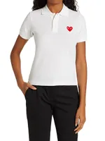 Embroidered Heart Polo Shirt