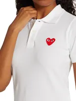 Embroidered Heart Polo Shirt