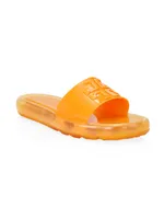 Logo-Embossed Bubble Jelly Slides