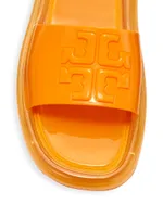 Logo-Embossed Bubble Jelly Slides