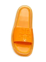 Logo-Embossed Bubble Jelly Slides