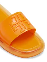 Logo-Embossed Bubble Jelly Slides