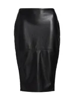 Better Than Leather Faux-Leather Midi-Skirt