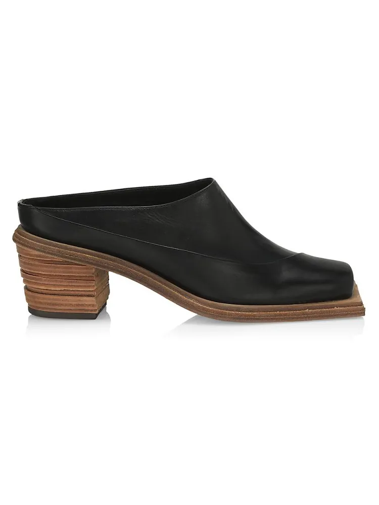 Unisex Stacked Mules