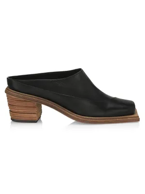 Unisex Stacked Mules