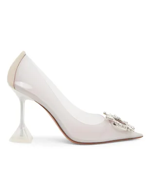 Begum Embellished Transparent Pumps