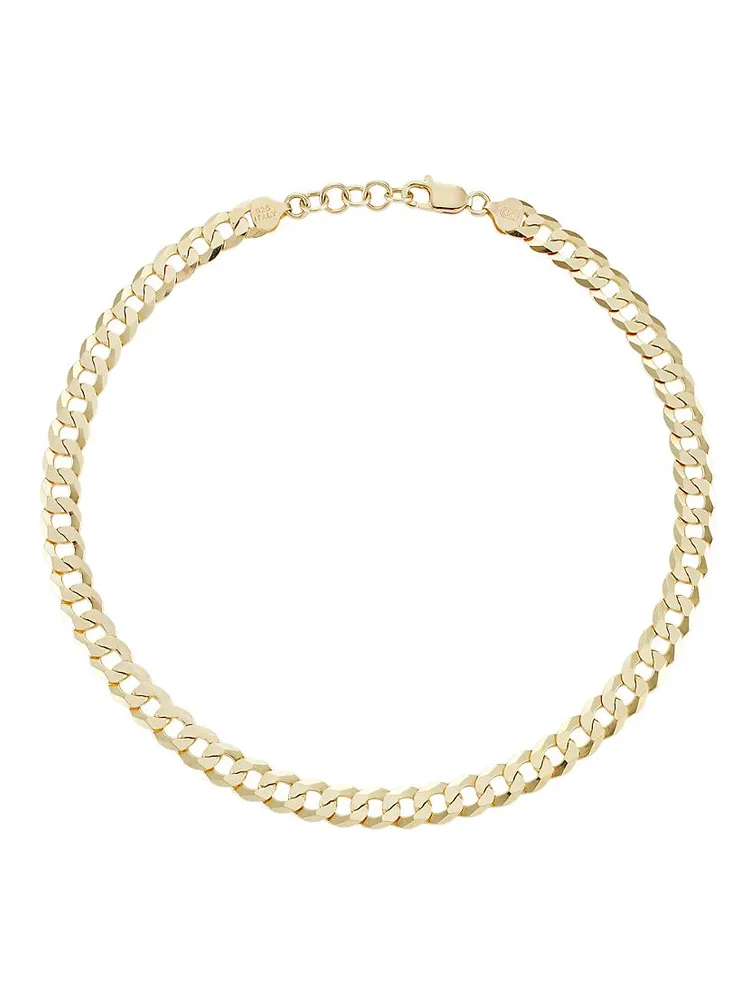 14K Gold Vermeil Curb Chain Necklace