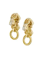 Kayla 18K Yellow Gold & Diamond Clip-On Drop Earrrings