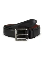 COLLECTION Shrunken Calfskin Leather Belt