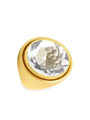 Signature 22K Goldplated Quartz Ring