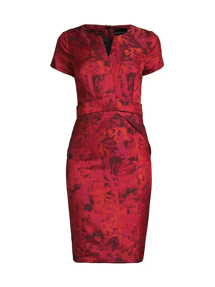 Jacquard Sheath Dress