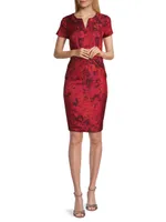 Jacquard Sheath Dress