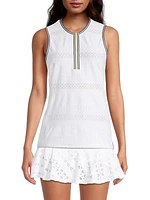 Golf & Tennis Zip-Front Tank Top