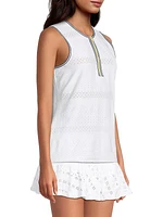 Golf & Tennis Zip-Front Tank Top