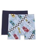 2-Pack Little Boy's & Boy's Racecar Boxers Set