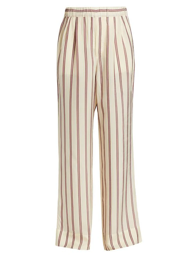 Virina Striped Wide-Leg Pants