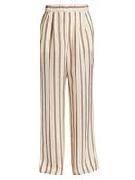 Virina Striped Wide-Leg Pants