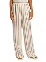 Virina Striped Wide-Leg Pants