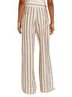 Virina Striped Wide-Leg Pants